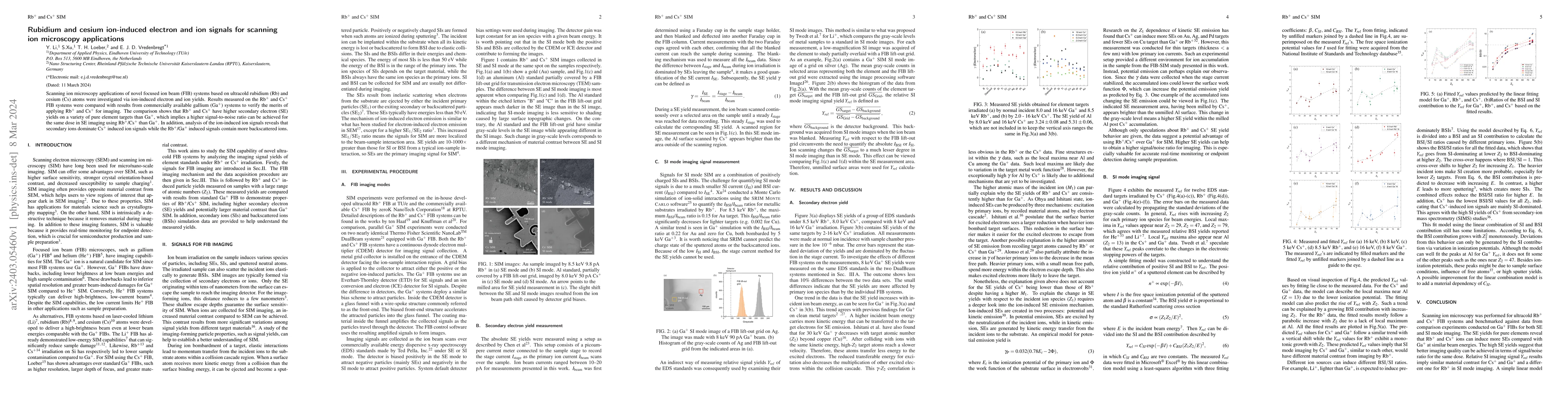 Thumbnail for Rubidium and cesium ion-induced electron and ion signals for scanning
  ion microscopy applications