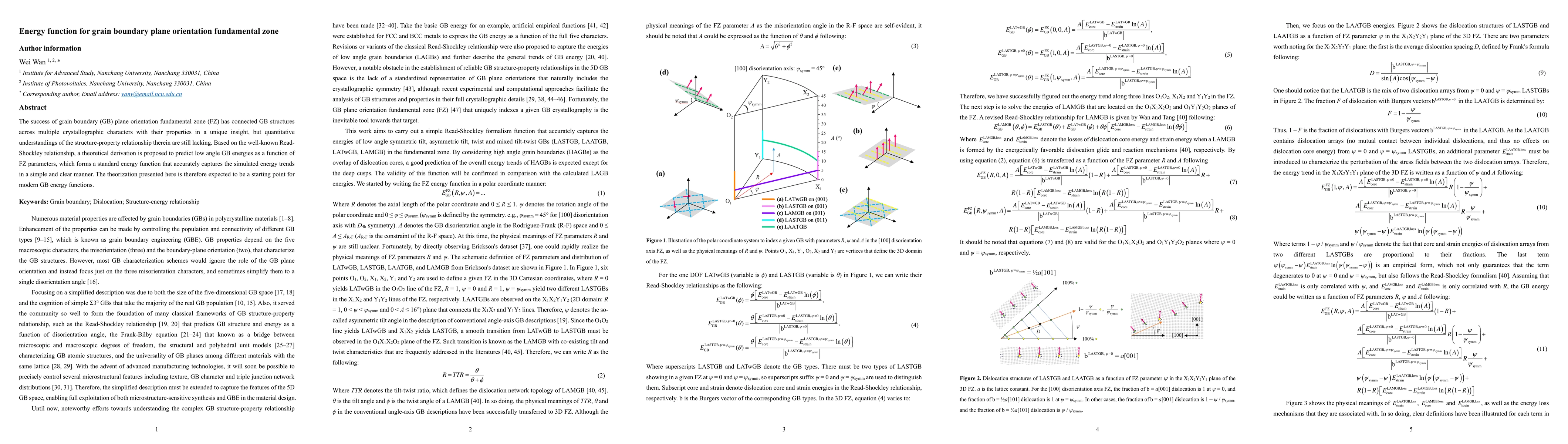 Thumbnail for Energy function for grain boundary plane orientation fundamental zone