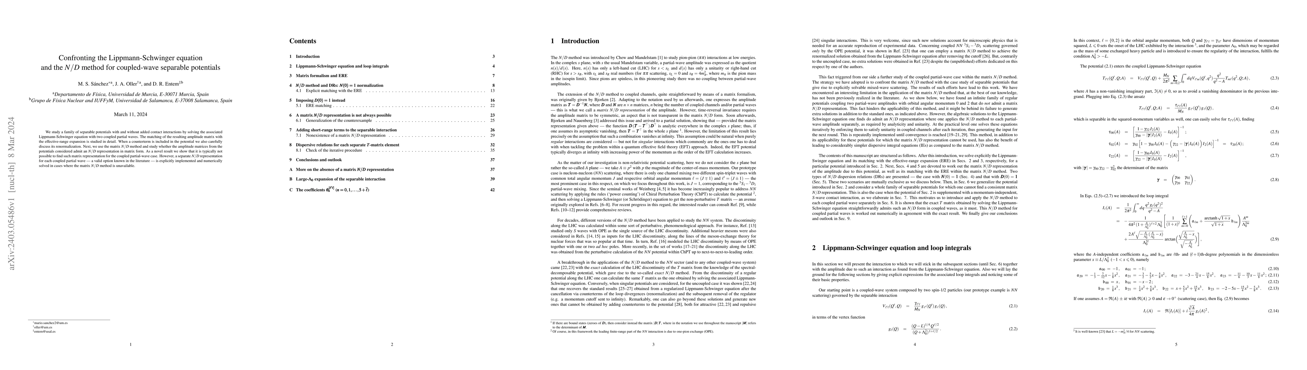 Thumbnail for Confronting the Lippmann-Schwinger equation and the $N/D$ method for
  coupled-wave separable potentials