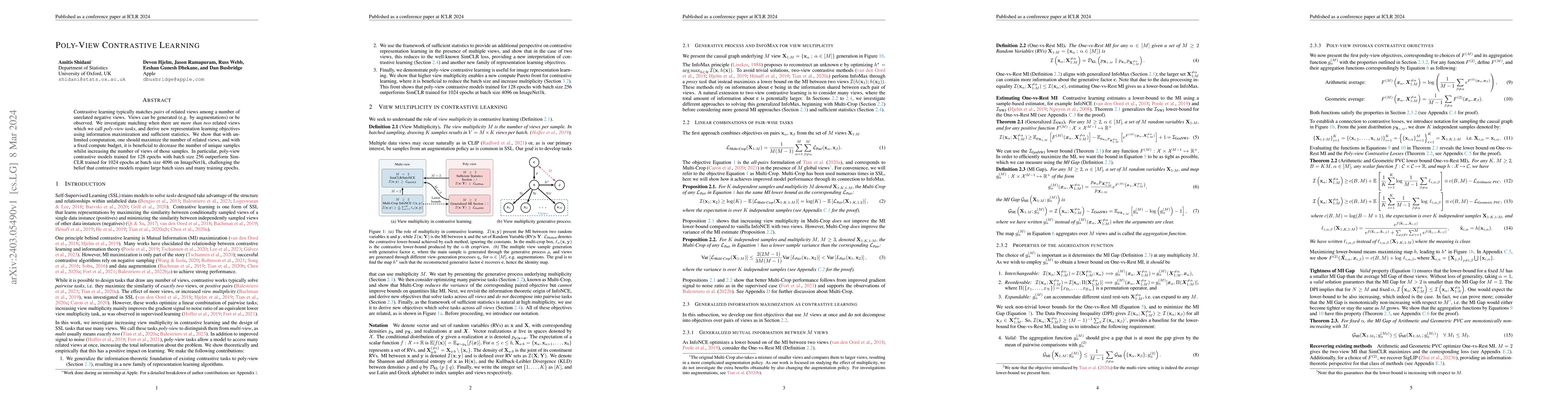 Thumbnail for Poly-View Contrastive Learning