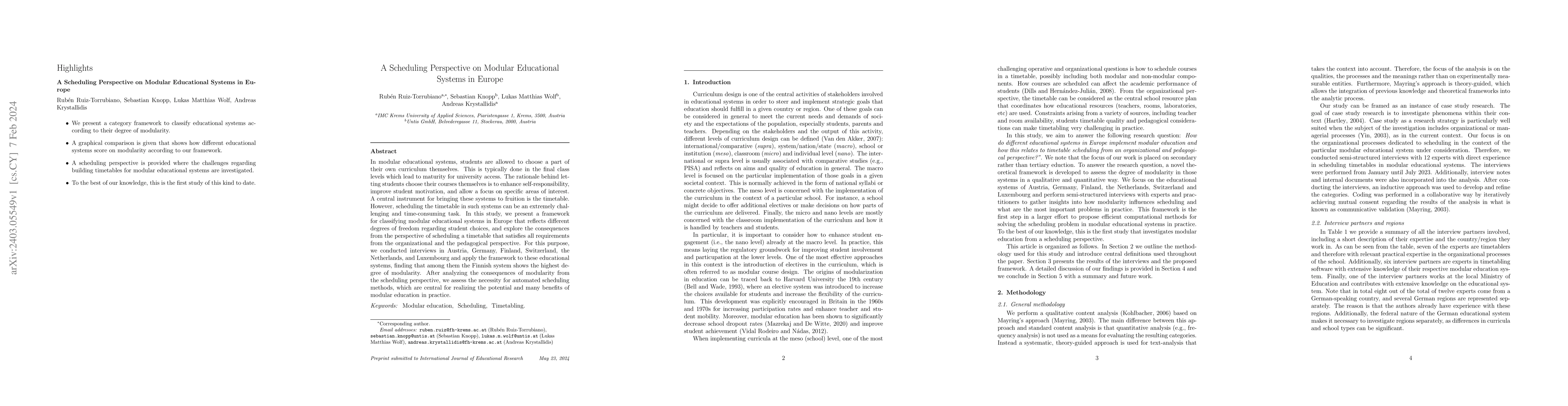 Thumbnail for A Scheduling Perspective on Modular Educational Systems in Europe