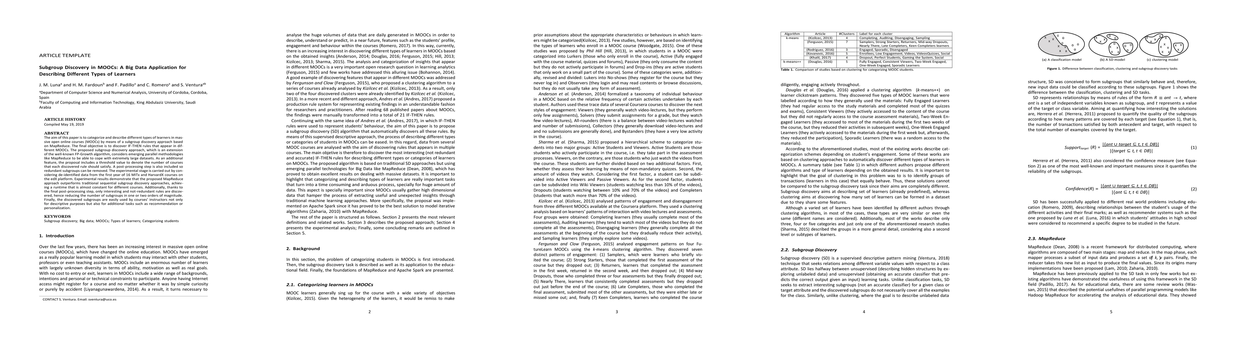 Thumbnail for Subgroup Discovery in MOOCs: A Big Data Application for Describing
  Different Types of Learners