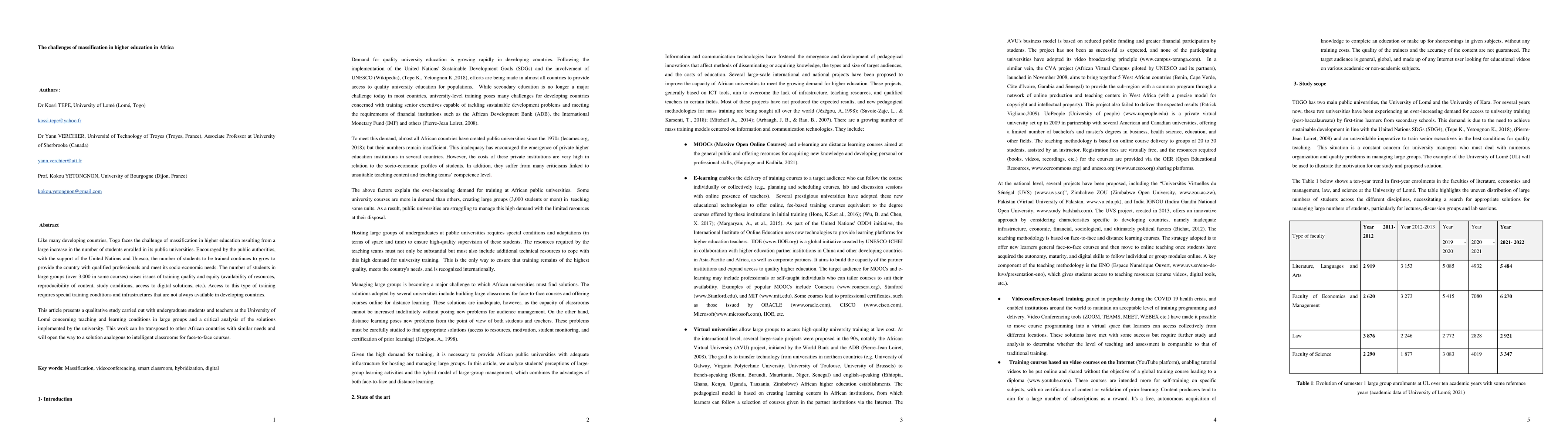 Thumbnail for The challenges of massification in higher education in Africa