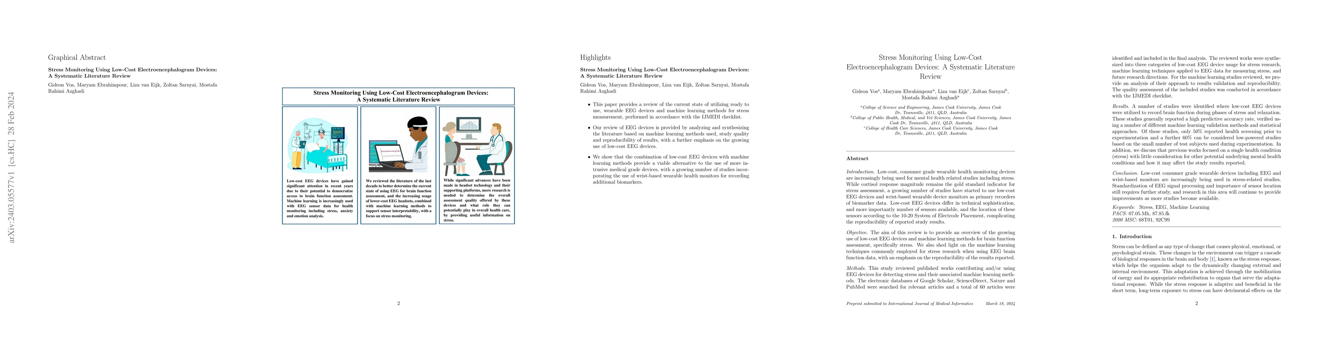 Thumbnail for Stress Monitoring Using Low-Cost Electroencephalogram Devices: A
  Systematic Literature Review