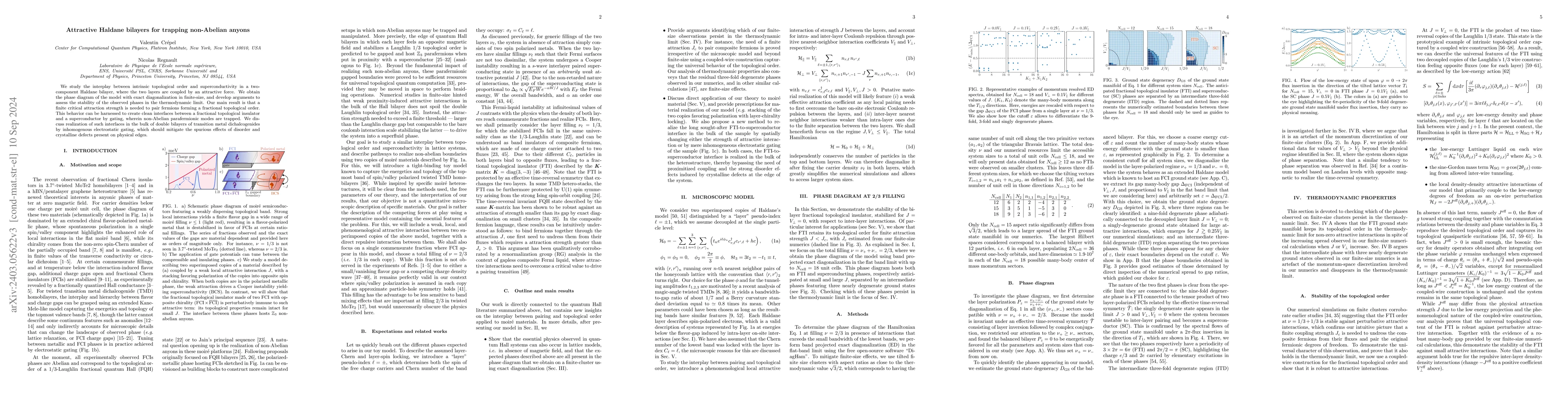Thumbnail for Attractive Haldane bilayers for trapping non-Abelian anyons