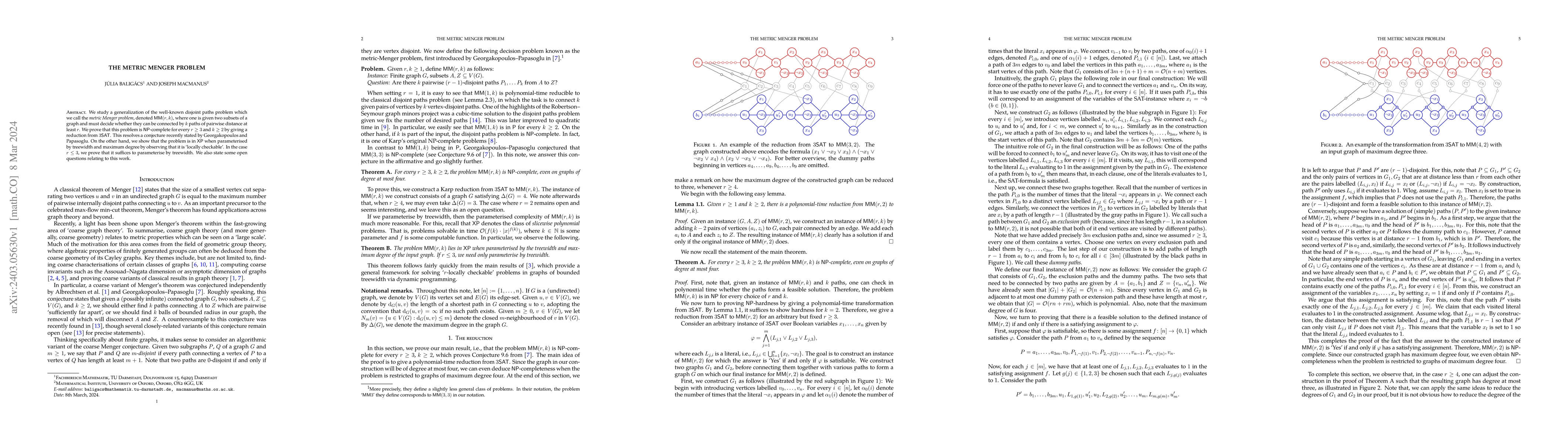 Thumbnail for The metric Menger problem