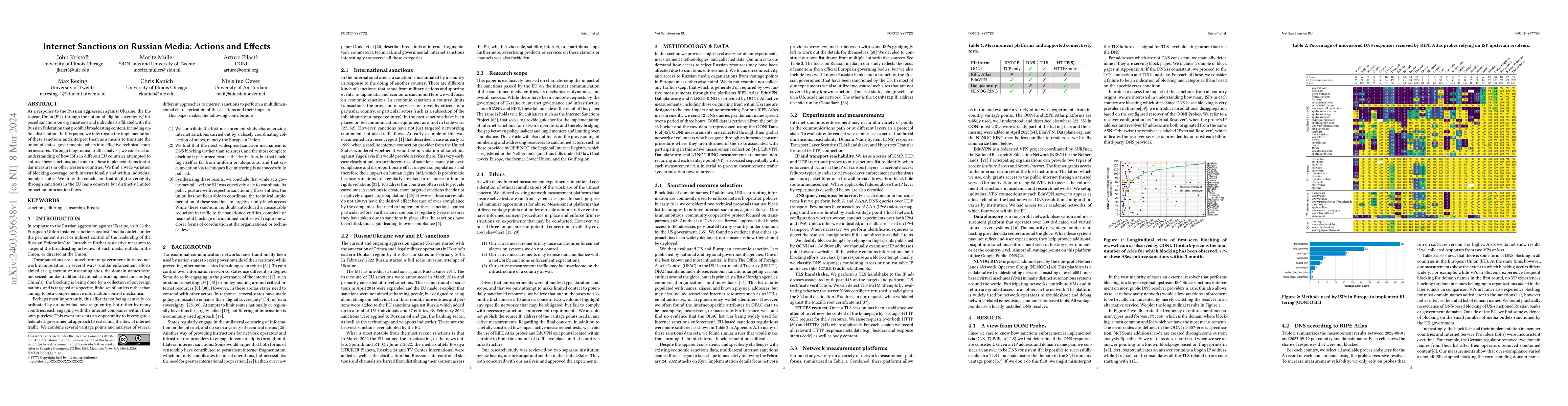 Thumbnail for Internet Sanctions on Russian Media: Actions and Effects