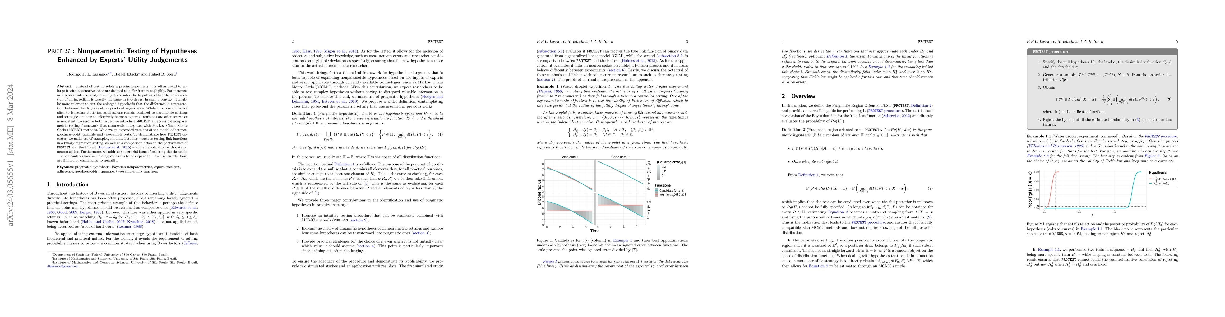 Thumbnail for PROTEST: Nonparametric Testing of Hypotheses Enhanced by Experts'
  Utility Judgements