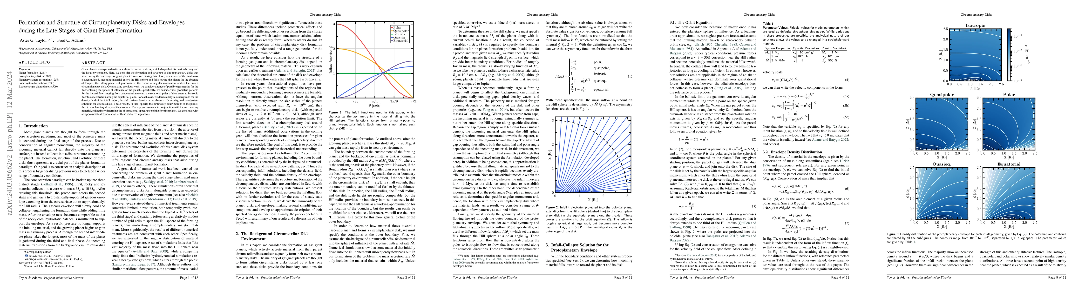 Thumbnail for Formation and Structure of Circumplanetary Disks and Envelopes during
  the Late Stages of Giant Planet Formation