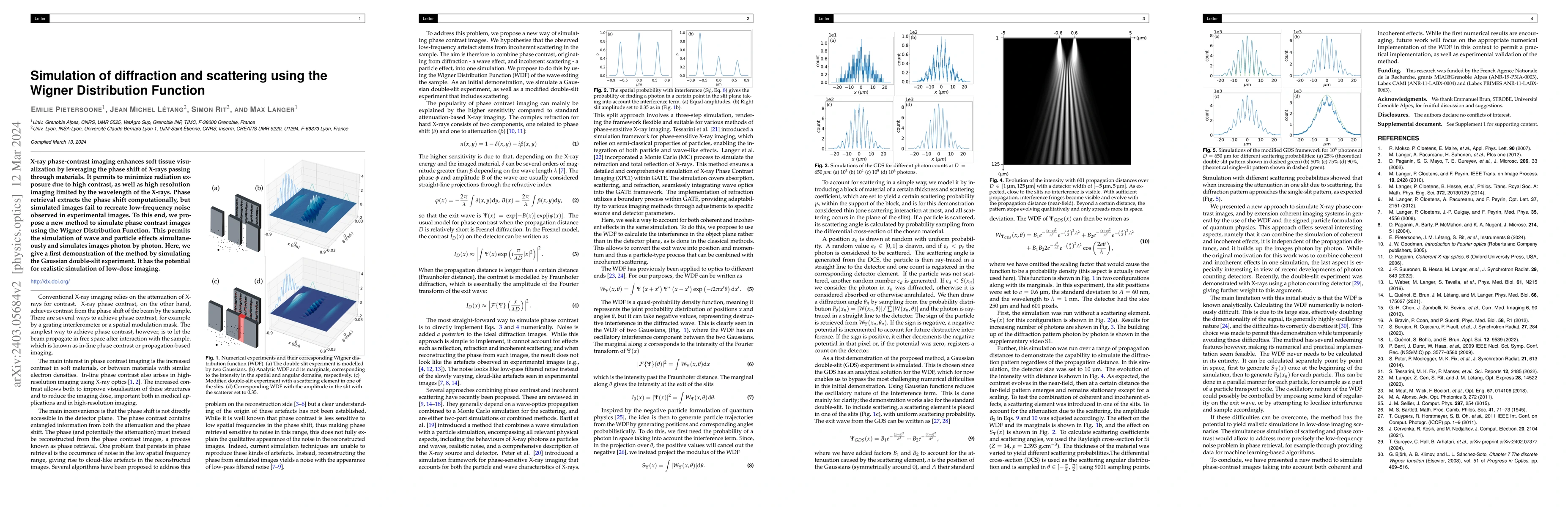 Thumbnail for Simulation of diffraction and scattering using the Wigner Distribution
  Function