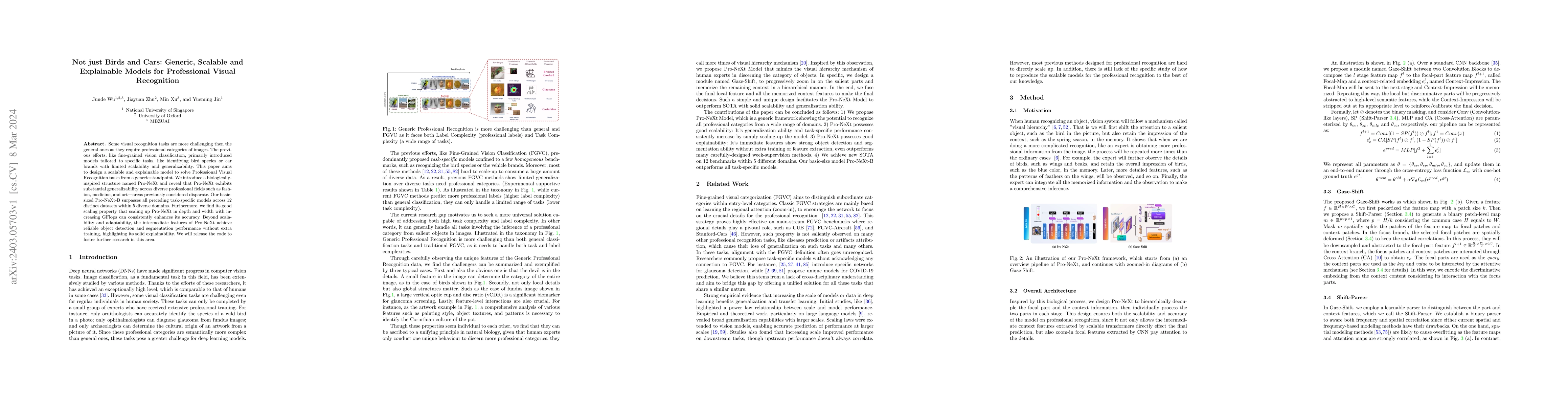 Thumbnail for Not just Birds and Cars: Generic, Scalable and Explainable Models for
  Professional Visual Recognition