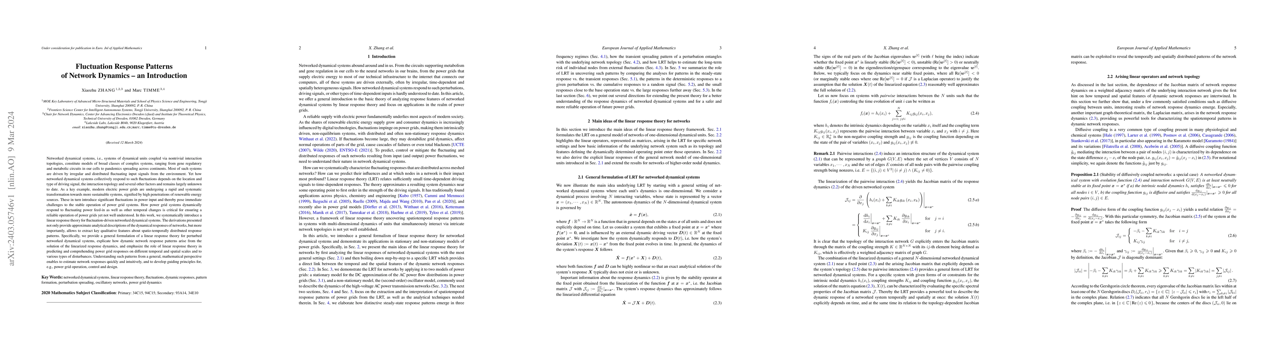 Thumbnail for Fluctuation Response Patterns of Network Dynamics -- an Introduction