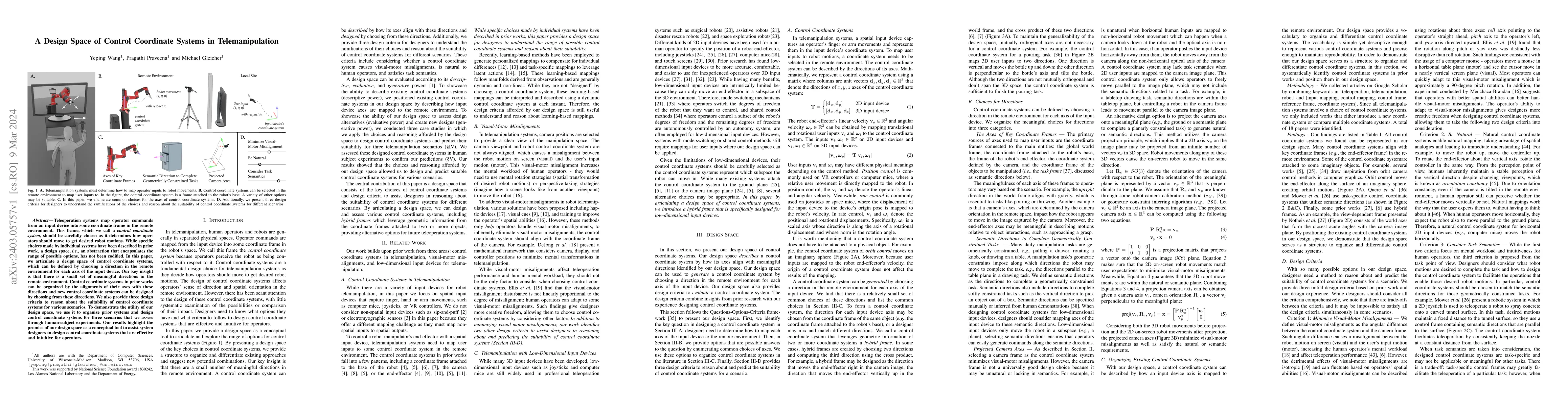 Thumbnail for A Design Space of Control Coordinate Systems in Telemanipulation