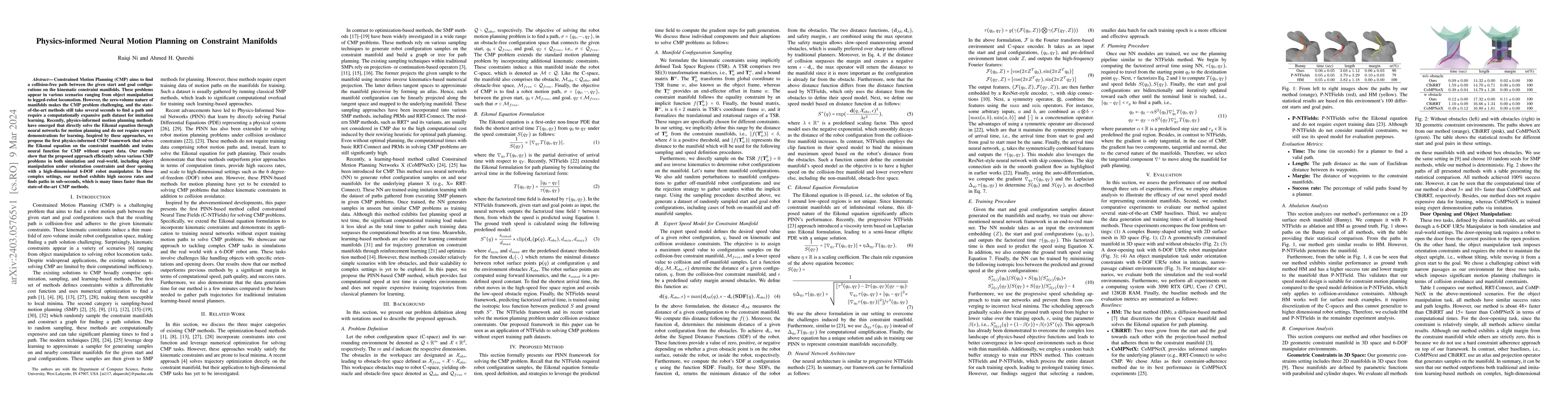 Thumbnail for Physics-informed Neural Motion Planning on Constraint Manifolds