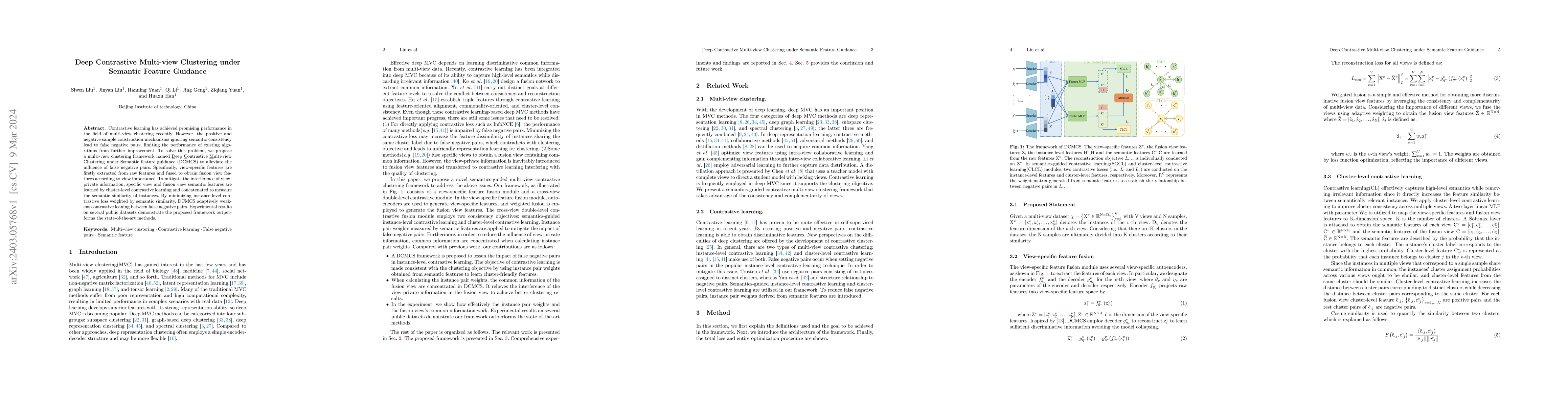 Thumbnail for Deep Contrastive Multi-view Clustering under Semantic Feature Guidance