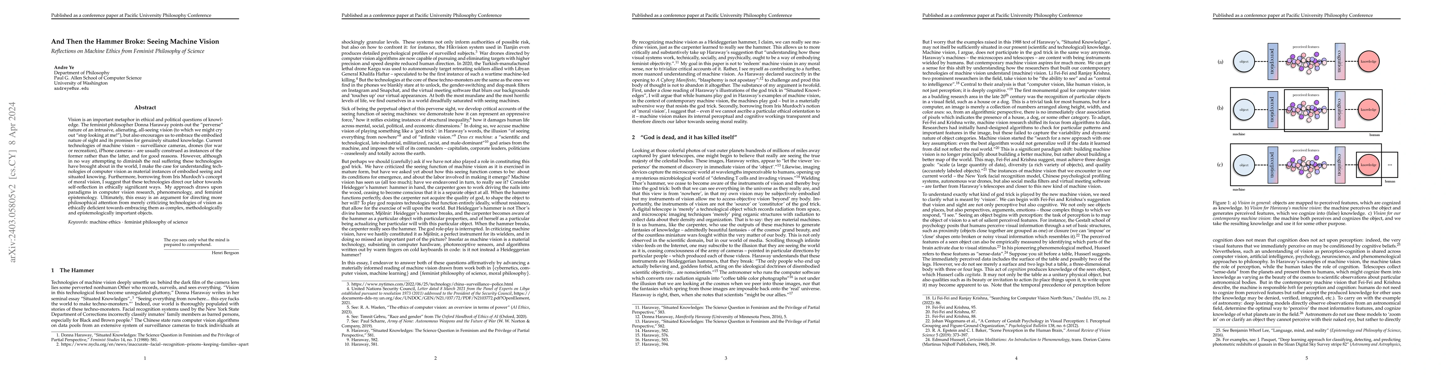 Thumbnail for And Then the Hammer Broke: Reflections on Machine Ethics from Feminist
  Philosophy of Science