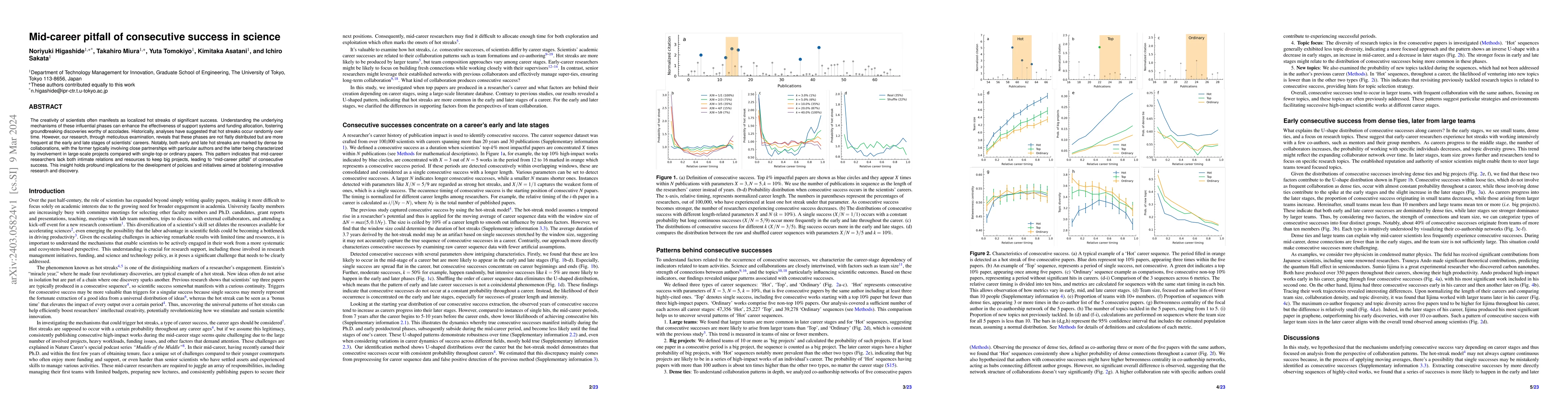 Thumbnail for Mid-career pitfall of consecutive success in science