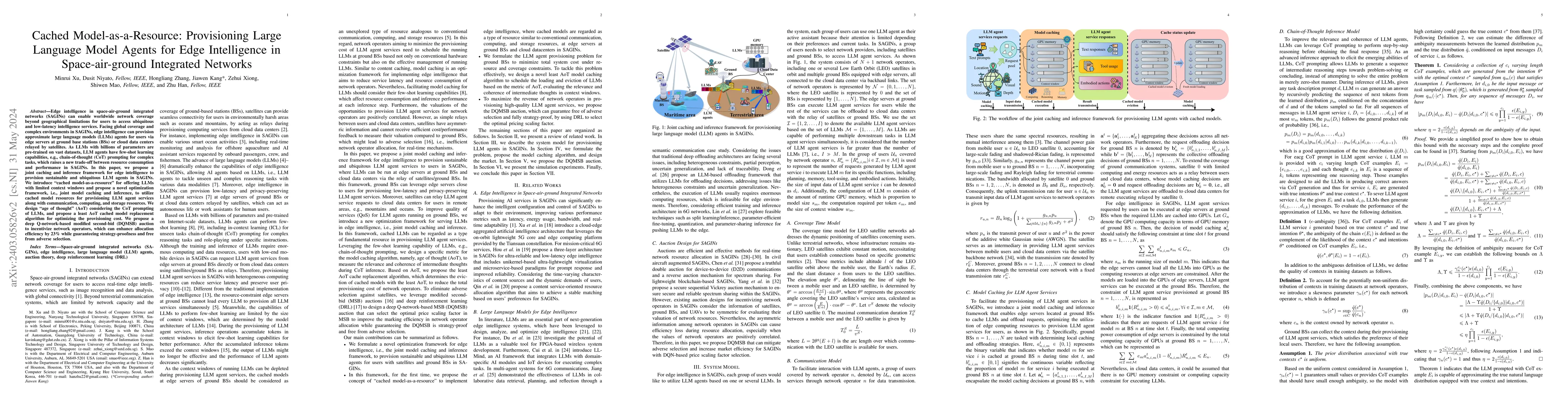 Thumbnail for Cached Model-as-a-Resource: Provisioning Large Language Model Agents for
  Edge Intelligence in Space-air-ground Integrated Networks
