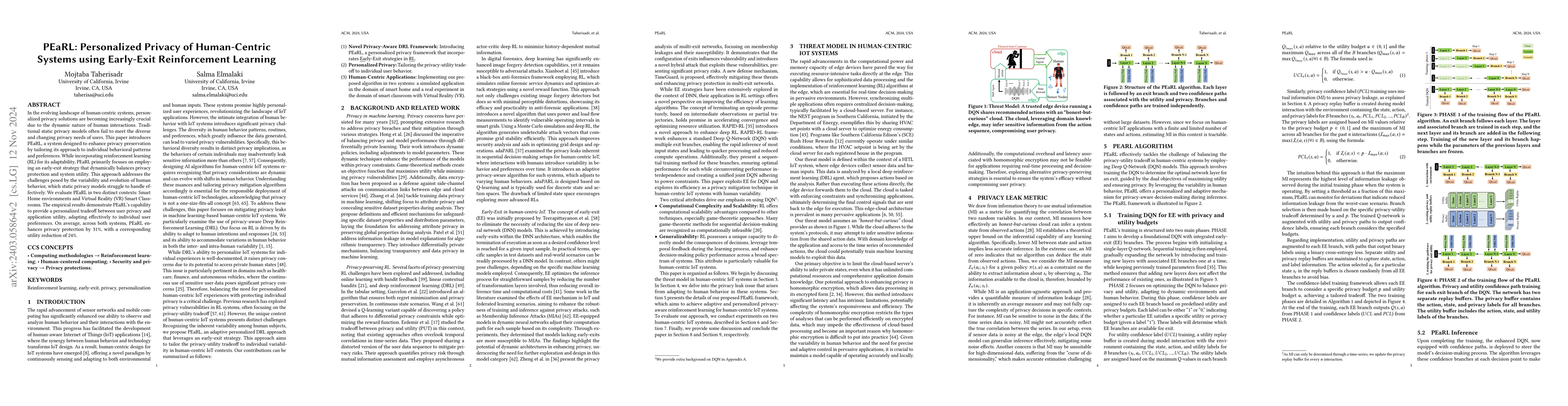 Thumbnail for PAPER-HILT: Personalized and Adaptive Privacy-Aware Early-Exit for
  Reinforcement Learning in Human-in-the-Loop Systems