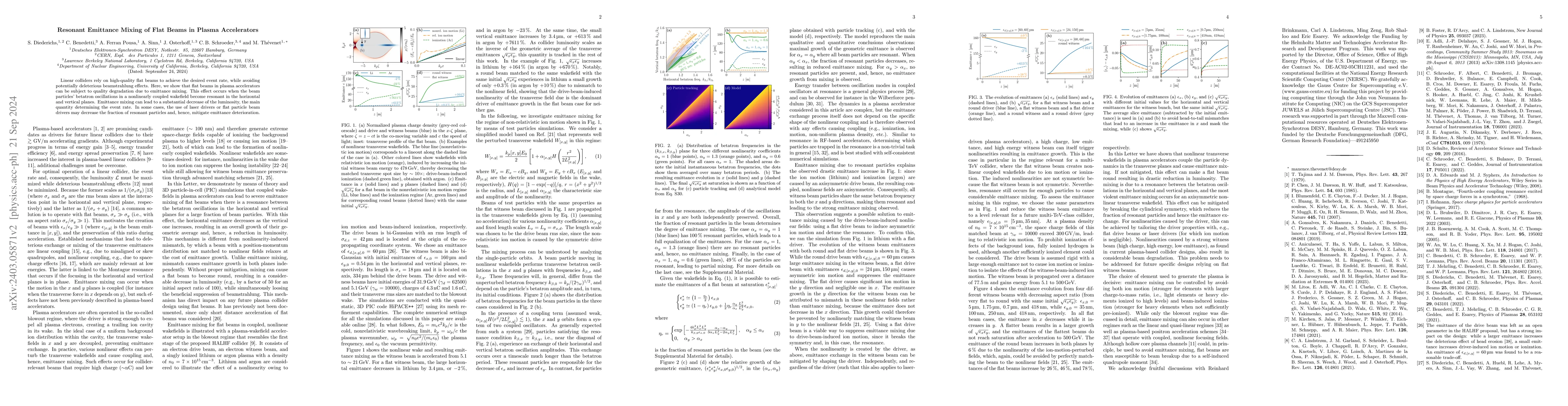 Thumbnail for Resonant emittance mixing of flat beams in plasma accelerators