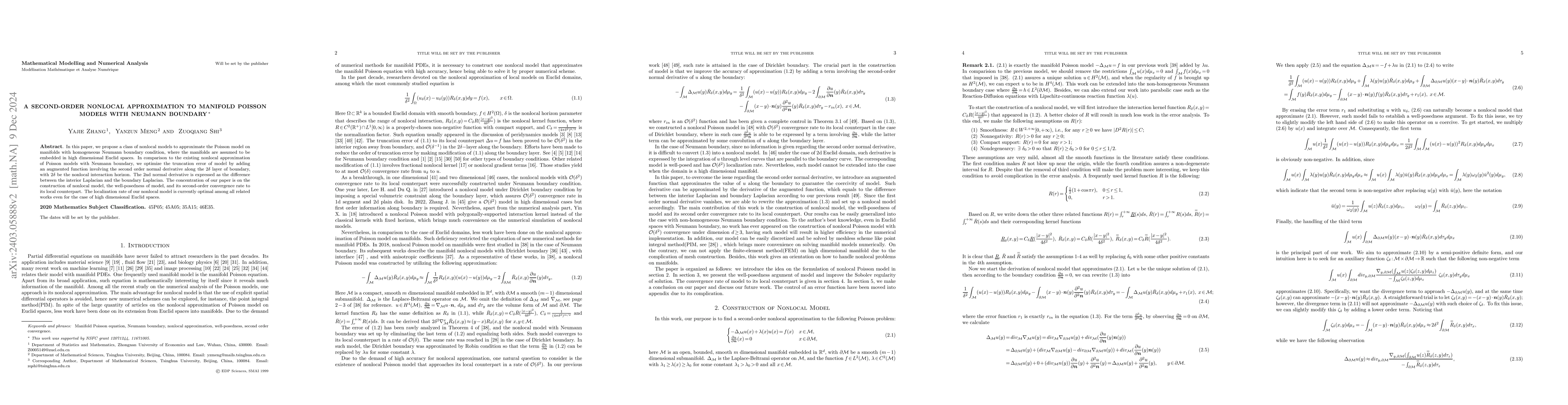Thumbnail for A Second-Order Nonlocal Approximation to Manifold Poisson Models with
  Neumann Boundary