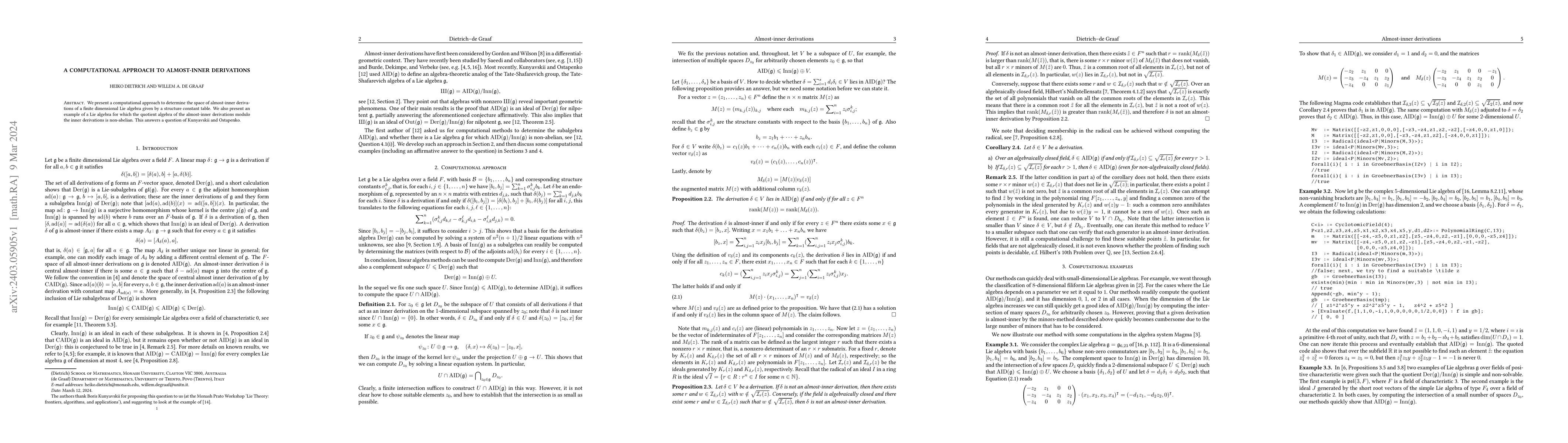 Thumbnail for A computational approach to almost-inner derivations