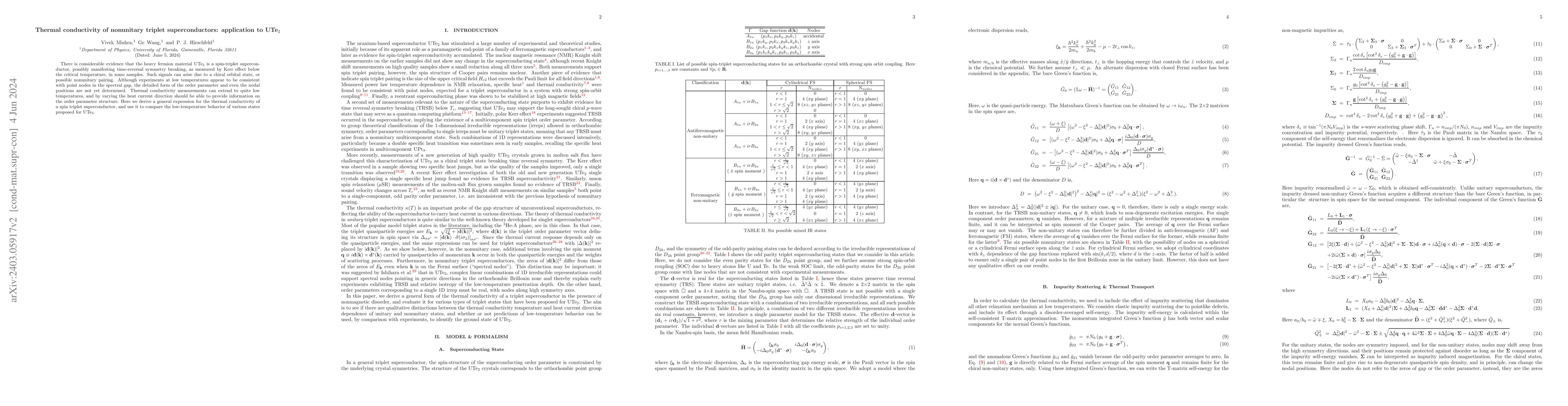 Thumbnail for Thermal conductivity of nonunitary triplet superconductors: application
  to UTe$_2$