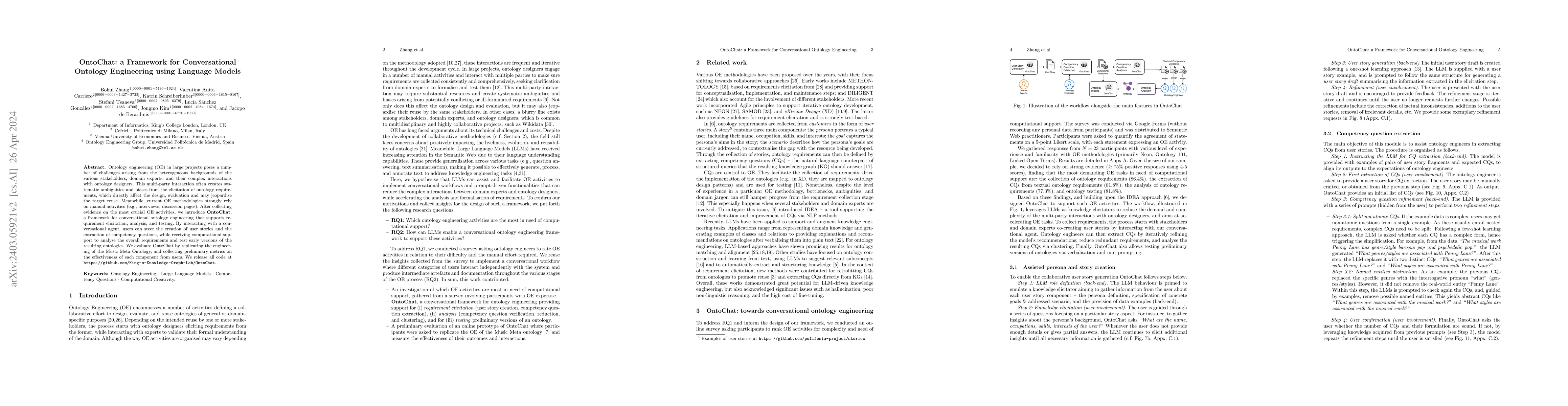 Thumbnail for OntoChat: a Framework for Conversational Ontology Engineering using
  Language Models