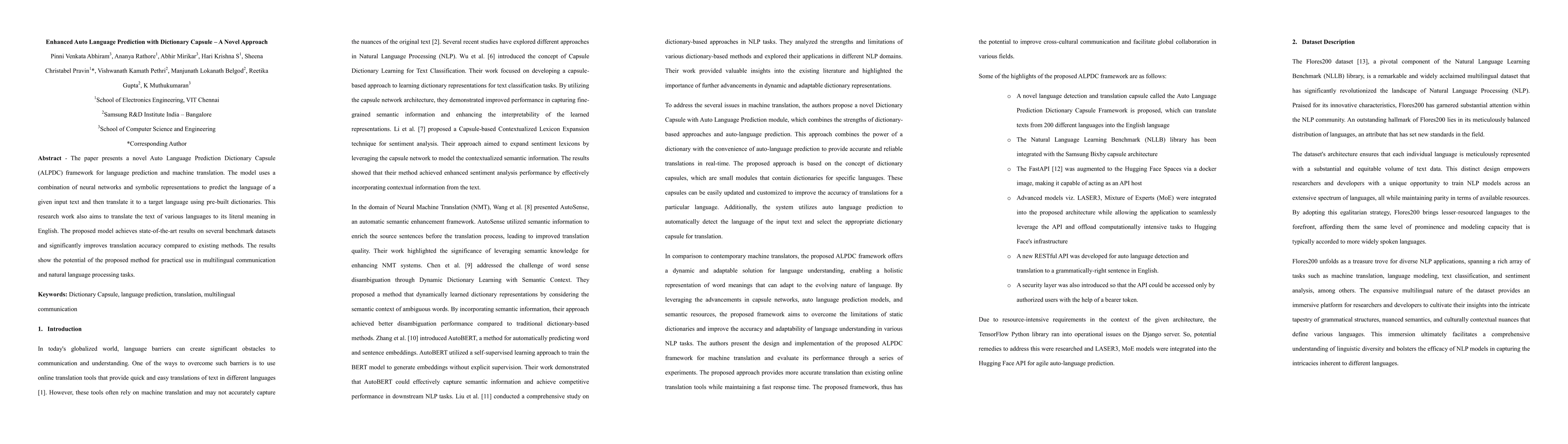 Thumbnail for Enhanced Auto Language Prediction with Dictionary Capsule -- A Novel
  Approach