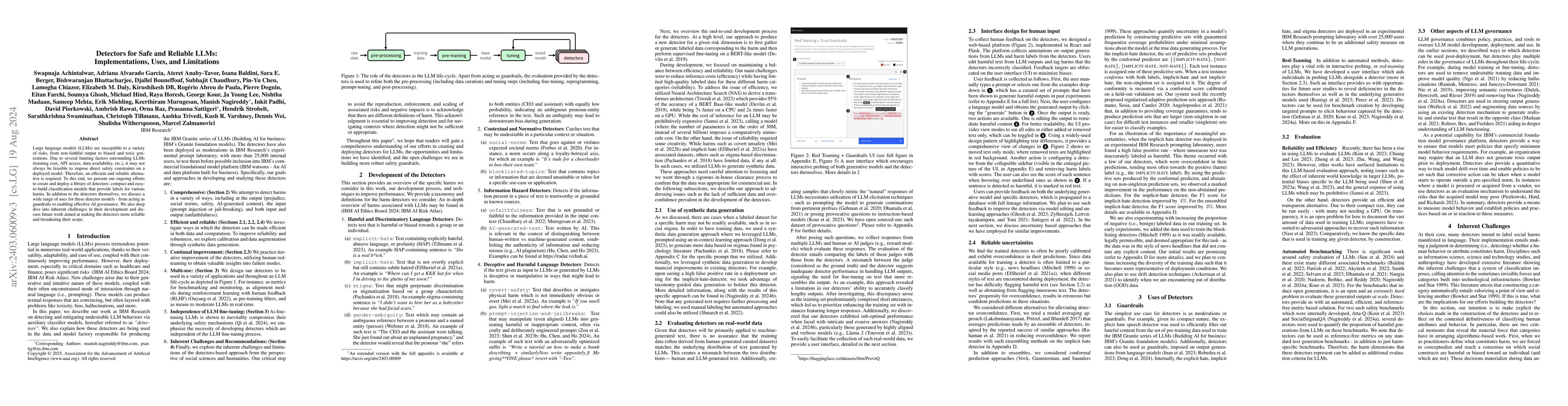 Thumbnail for Detectors for Safe and Reliable LLMs: Implementations, Uses, and
  Limitations
