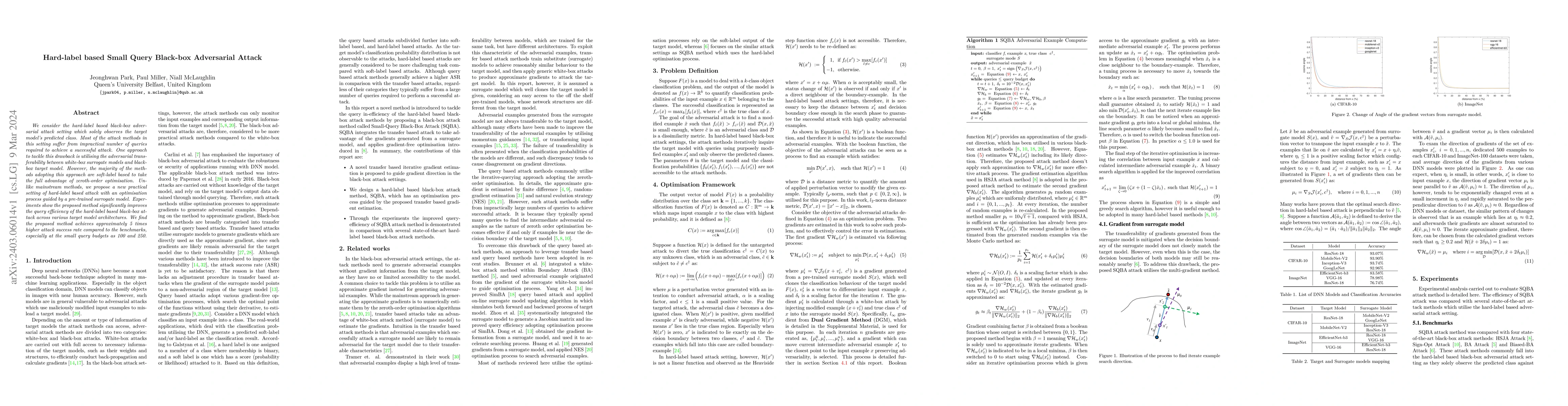 Thumbnail for Hard-label based Small Query Black-box Adversarial Attack