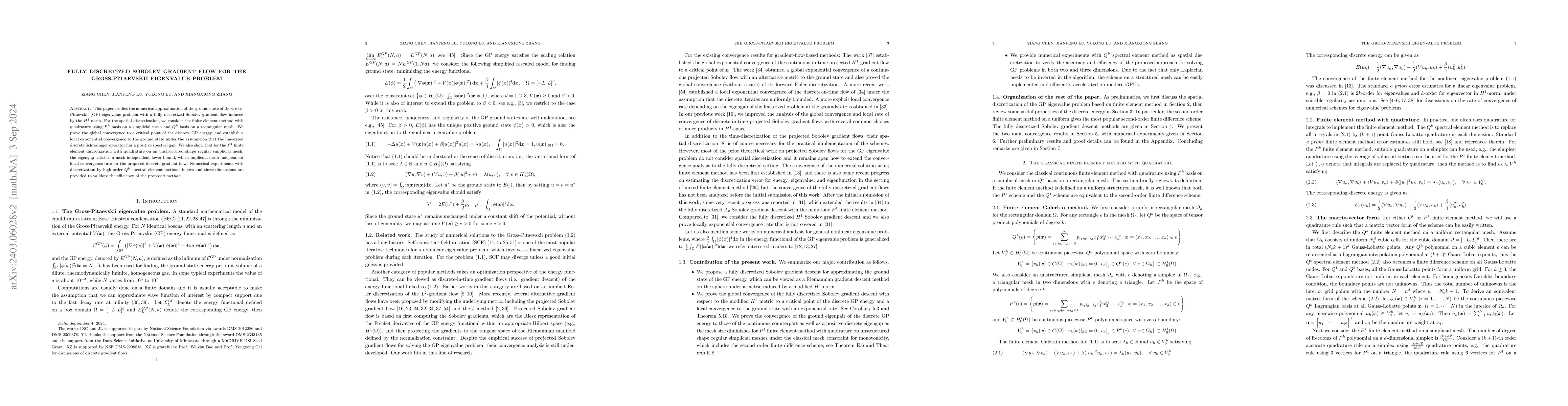 Thumbnail for Fully discretized Sobolev gradient flow for the Gross-Pitaevskii
  eigenvalue problem
