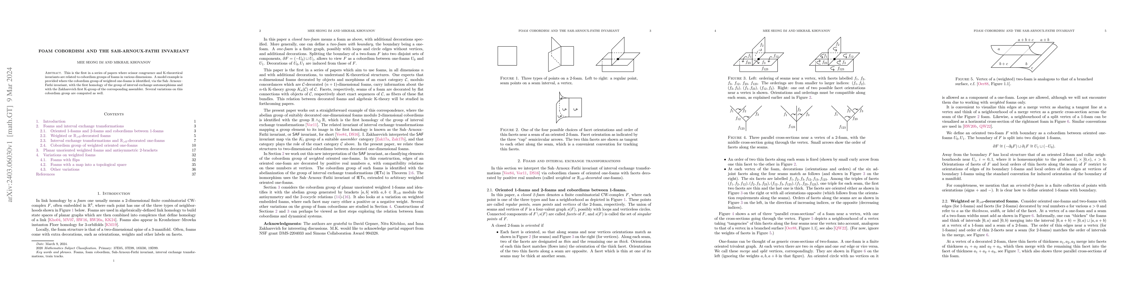 Thumbnail for Foam cobordism and the Sah-Arnoux-Fathi invariant