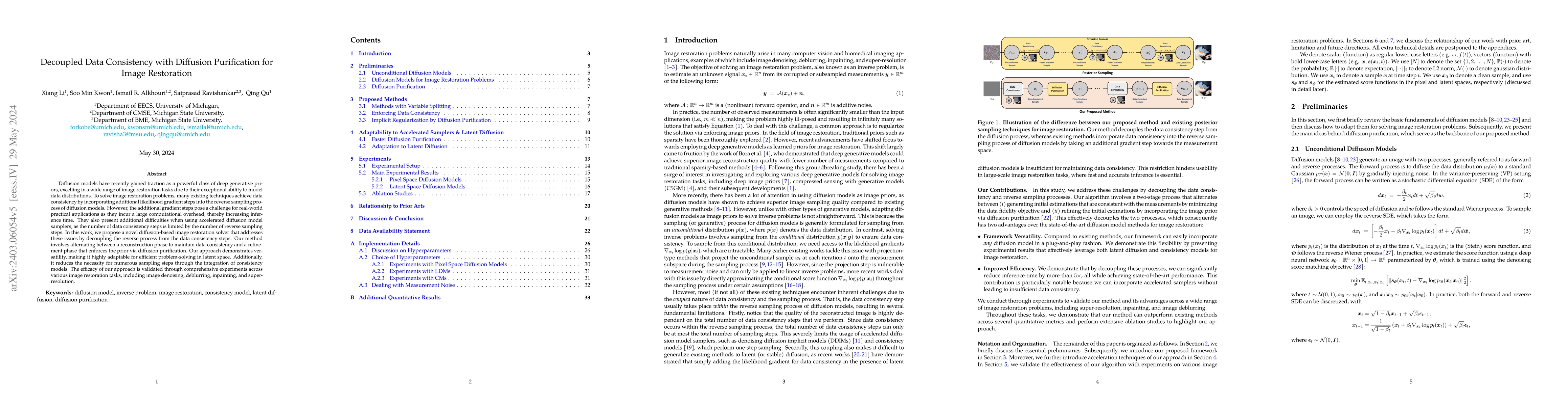 Thumbnail for Decoupled Data Consistency with Diffusion Purification for Image
  Restoration