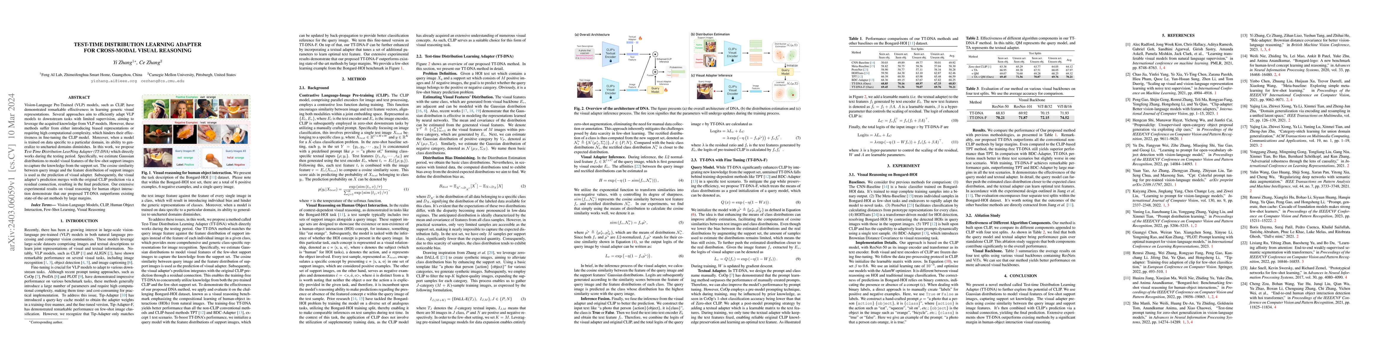Thumbnail for Test-time Distribution Learning Adapter for Cross-modal Visual Reasoning