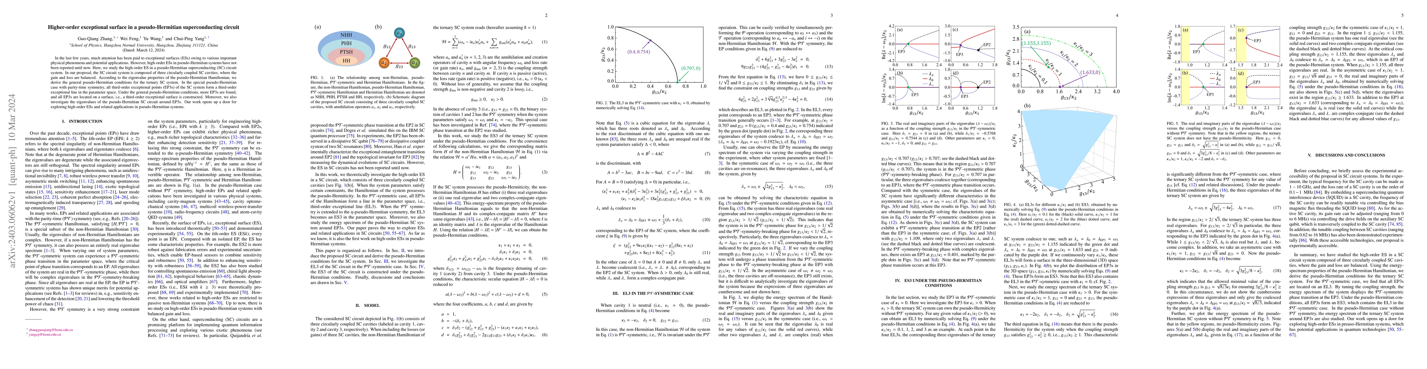 Thumbnail for Higher-order exceptional surface in a pseudo-Hermitian superconducting
  circuit