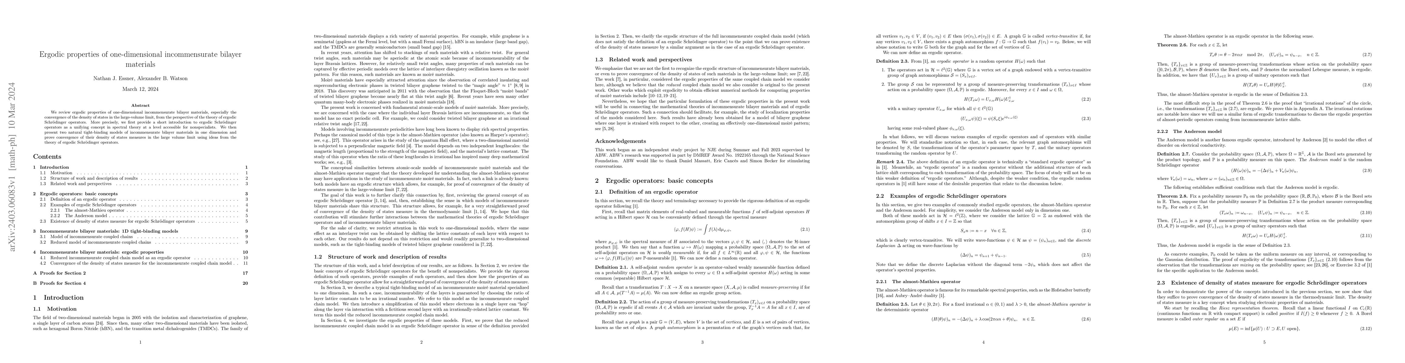 Thumbnail for Ergodic properties of one-dimensional incommensurate bilayer materials