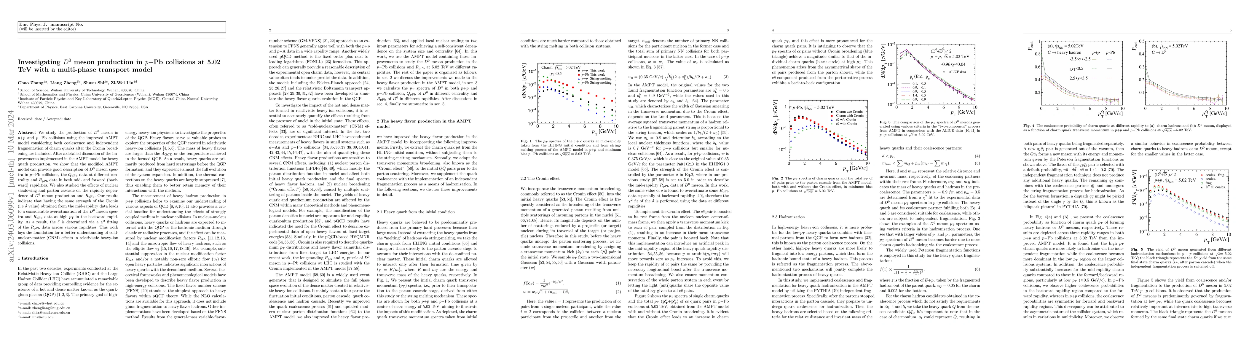 Thumbnail for Investigating $D^0$ meson production in $p-$Pb collisions at 5.02 TeV
  with a multi-phase transport model