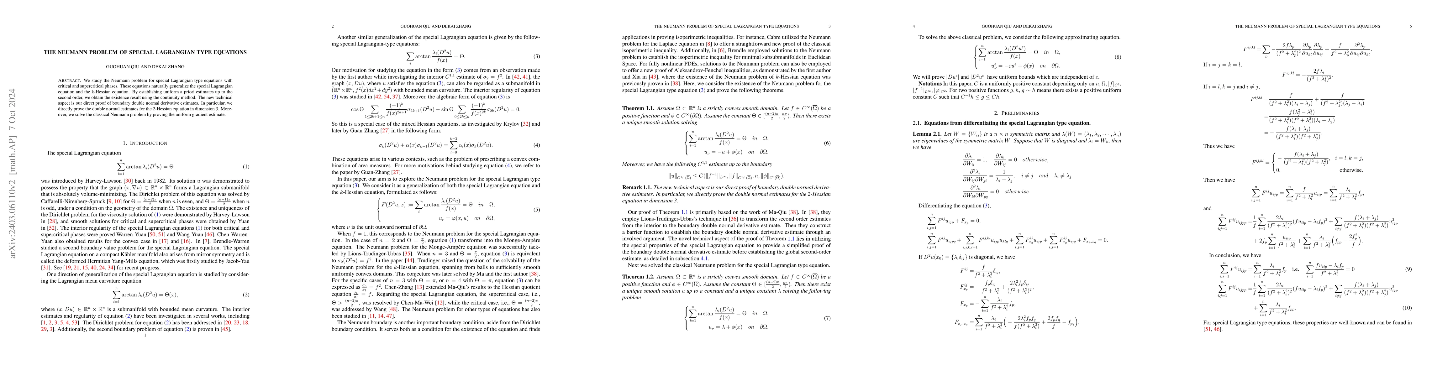 Thumbnail for The Neumann problem of special Lagrangian type equations