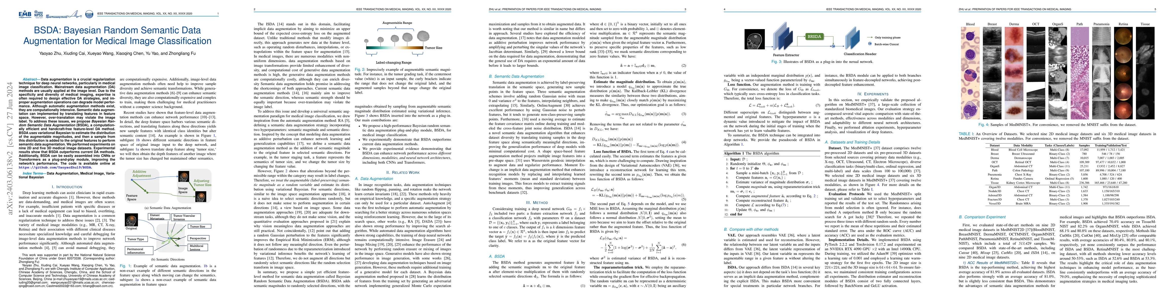 Thumbnail for BSDA: Bayesian Random Semantic Data Augmentation for Medical Image
  Classification