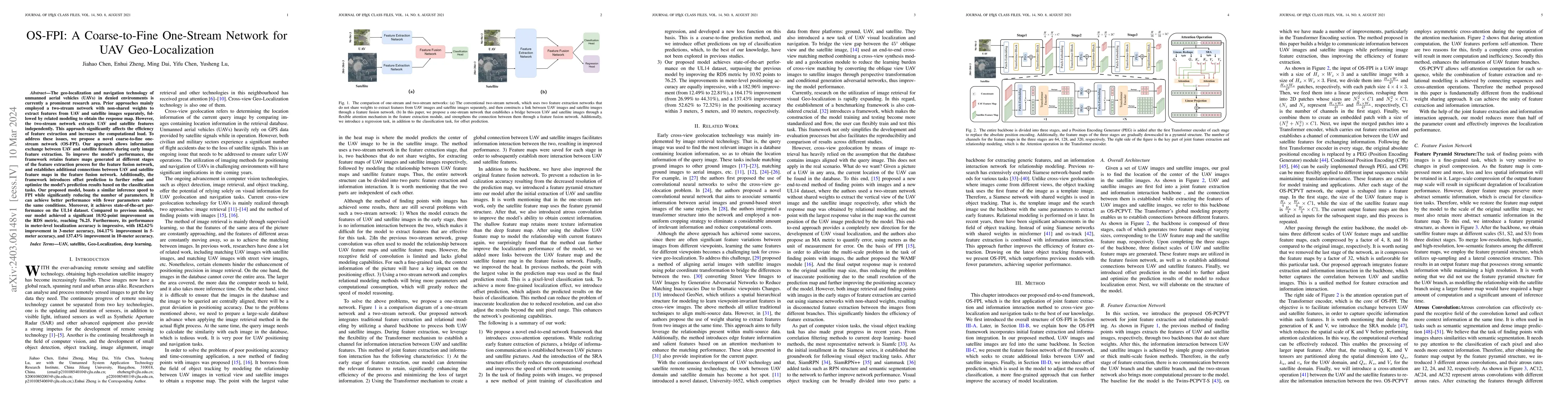 Thumbnail for OS-FPI: A Coarse-to-Fine One-Stream Network for UAV Geo-Localization