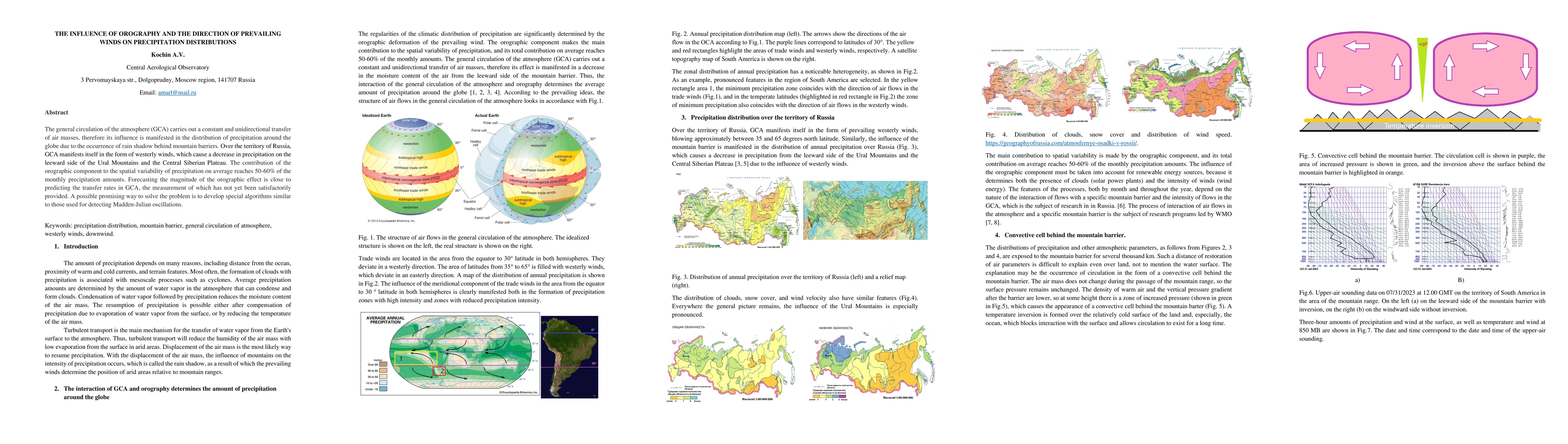 Thumbnail for The influence of orography and the direction of prevailing winds on
  precipitation distributions