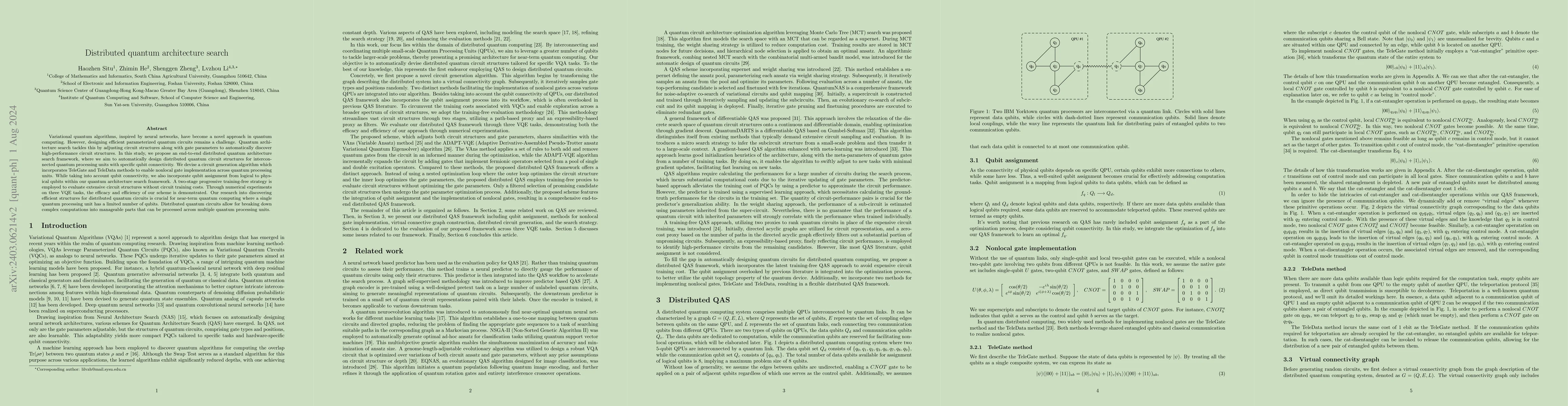 Thumbnail for Distributed quantum architecture search