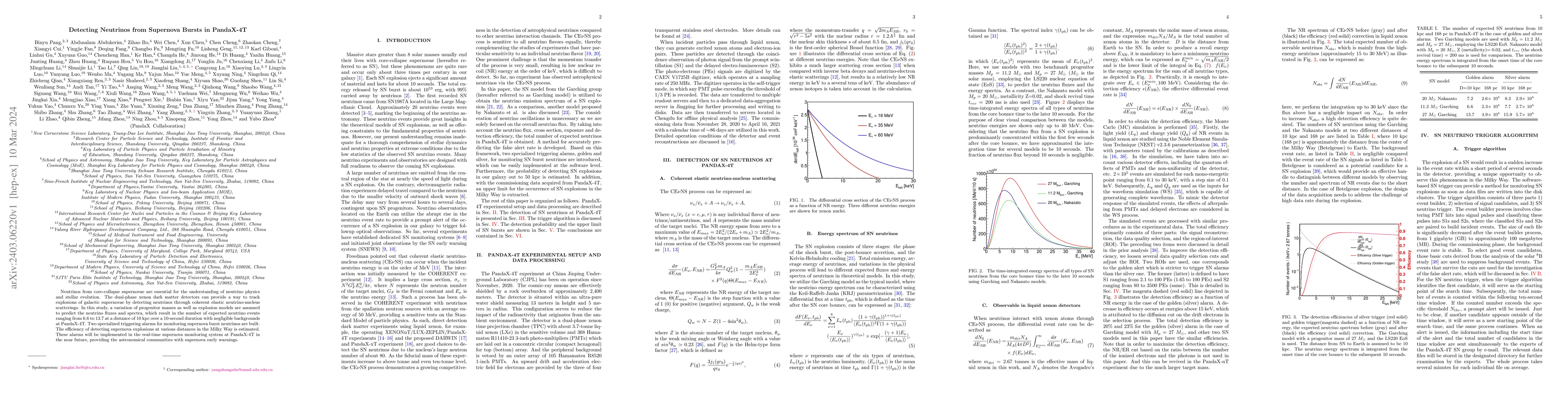 Thumbnail for Detecting Neutrinos from Supernova Bursts in PandaX-4T