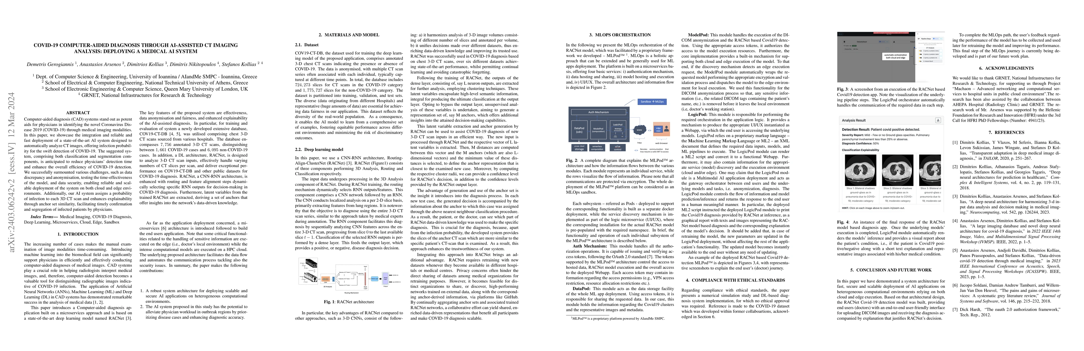 Thumbnail for COVID-19 Computer-aided Diagnosis through AI-assisted CT Imaging
  Analysis: Deploying a Medical AI System