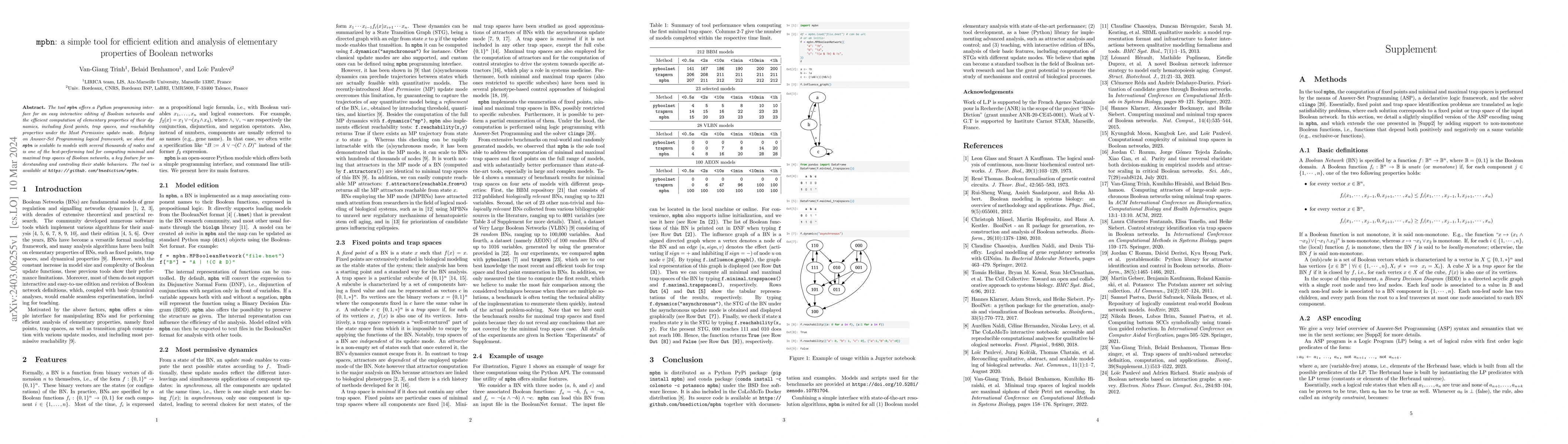 Thumbnail for mpbn: a simple tool for efficient edition and analysis of elementary
  properties of Boolean networks