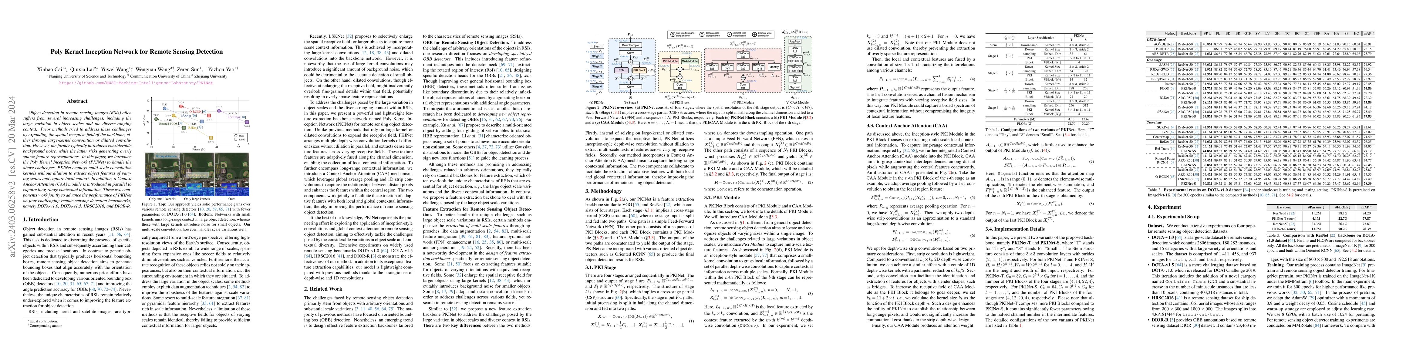 Thumbnail for Poly Kernel Inception Network for Remote Sensing Detection