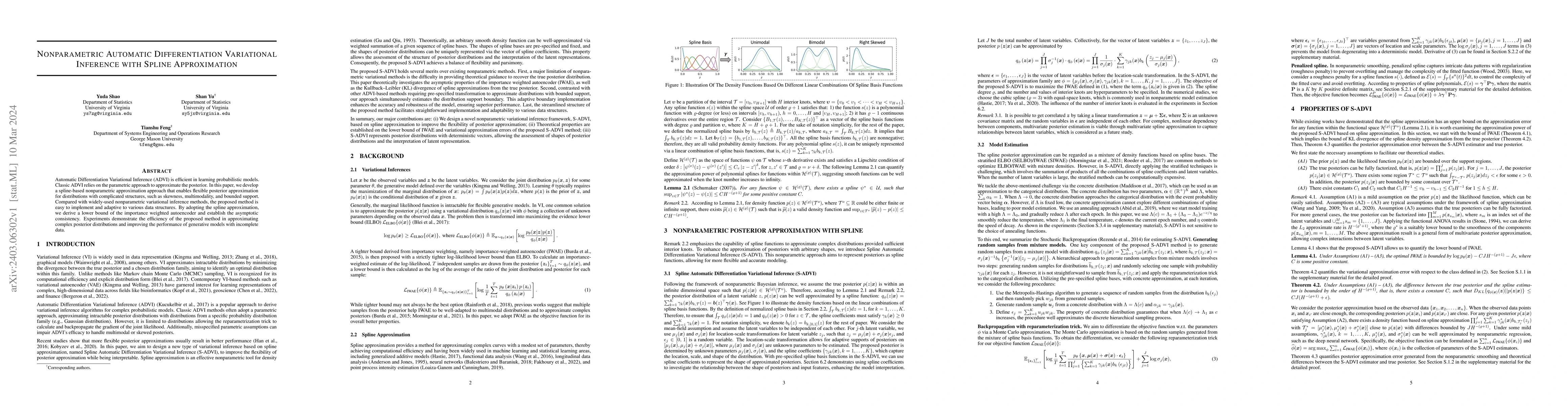 Thumbnail for Nonparametric Automatic Differentiation Variational Inference with
  Spline Approximation