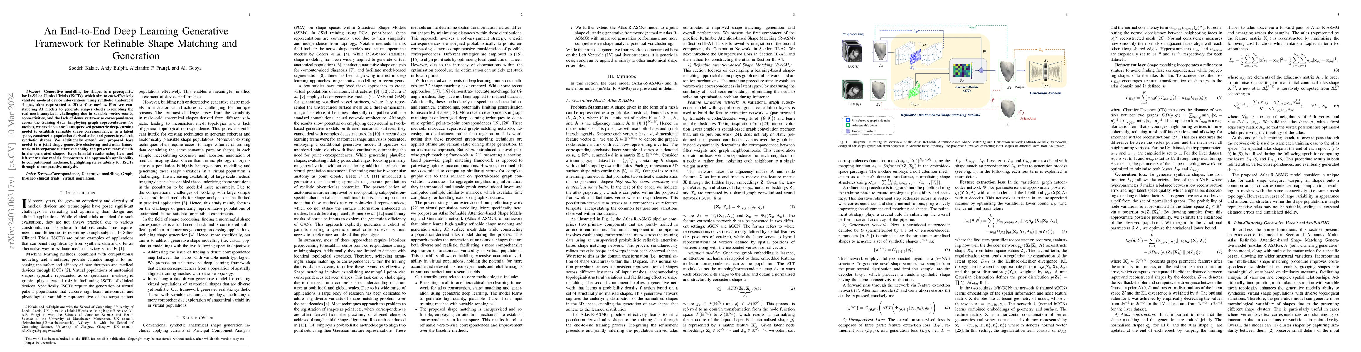Thumbnail for An End-to-End Deep Learning Generative Framework for Refinable Shape
  Matching and Generation