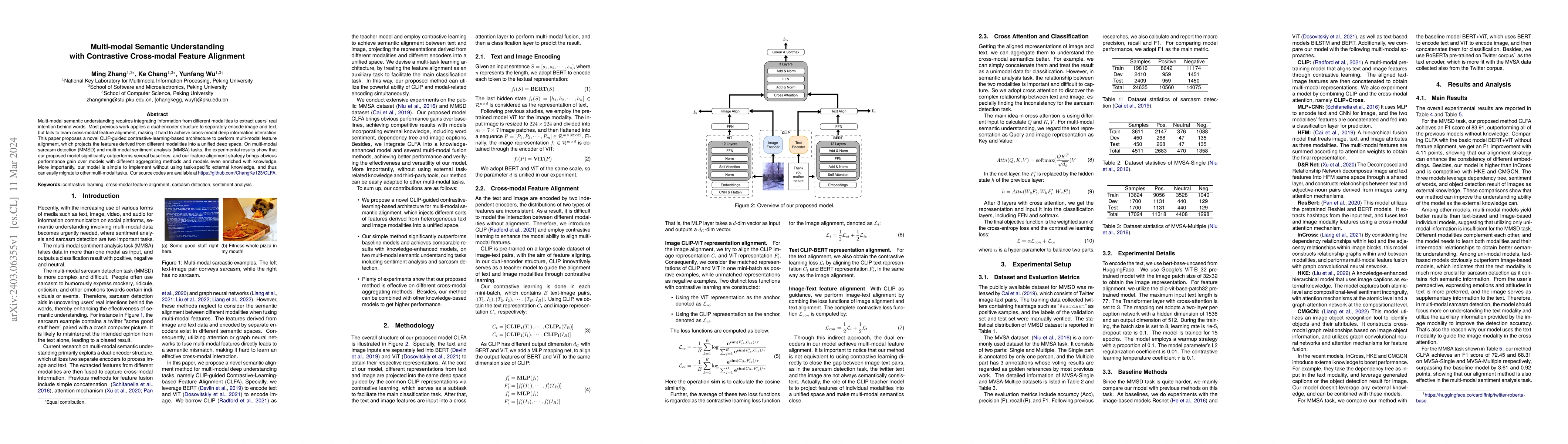 Thumbnail for Multi-modal Semantic Understanding with Contrastive Cross-modal Feature
  Alignment
